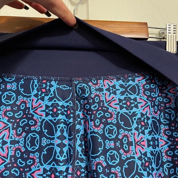 Fabletics Women's Salar Printed Powerhold Foldover Mosaic Inkwell Leggings Small - Picture 4 of 7